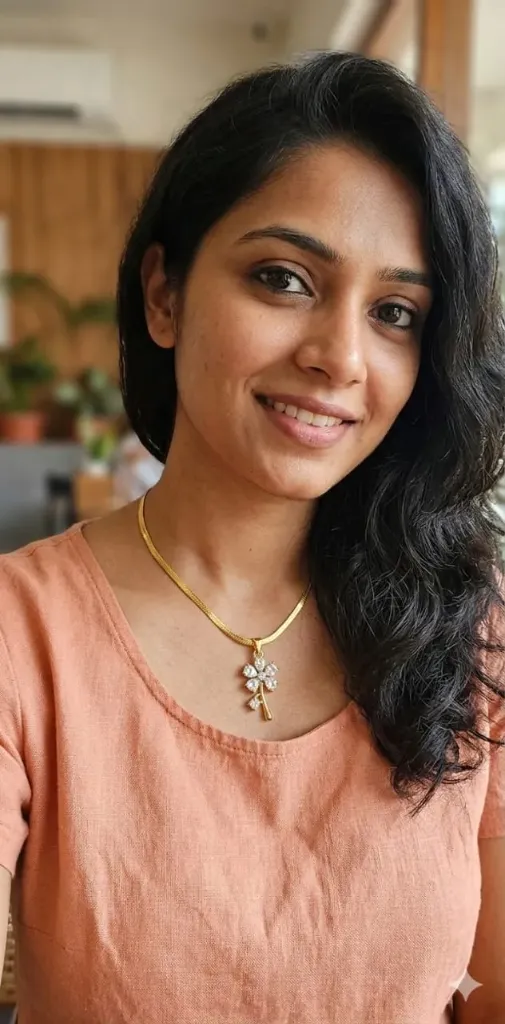 Gold-tone floral pendant necklace